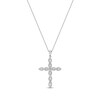 Thumbnail Image 0 of Previously Owned Diamond Cross Necklace 1/3 ct tw Round-cut 10K White Gold