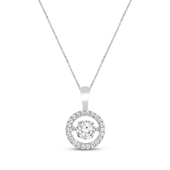 Previously Owned Unstoppable Love Necklace 1/2 ct tw Round-cut Diamond 10K White Gold 19"