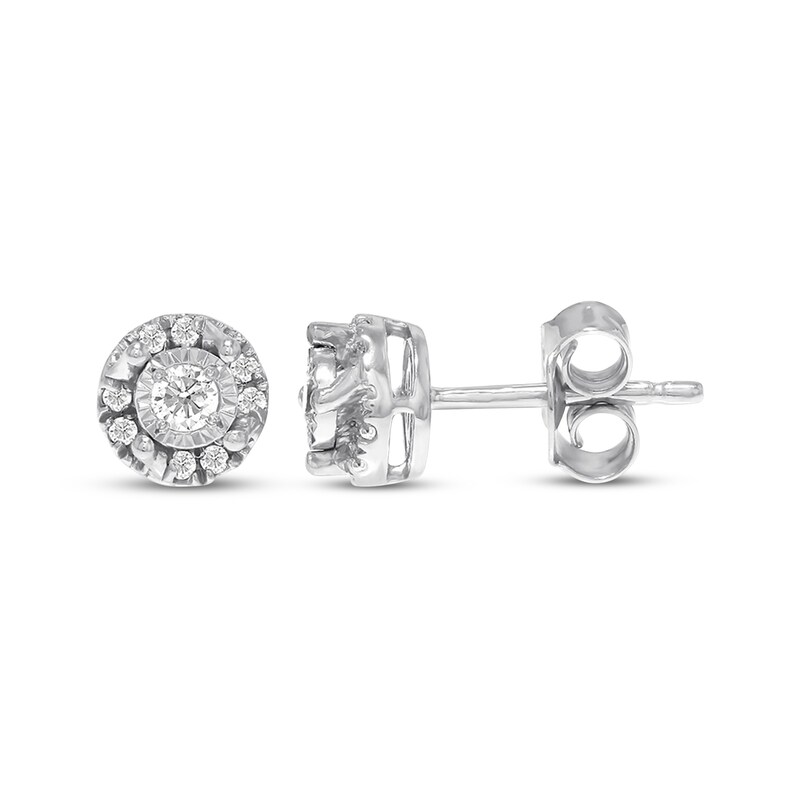 Main Image 1 of Previously Owned Diamond Earrings 1/4 ct tw Round-cut 10K White Gold