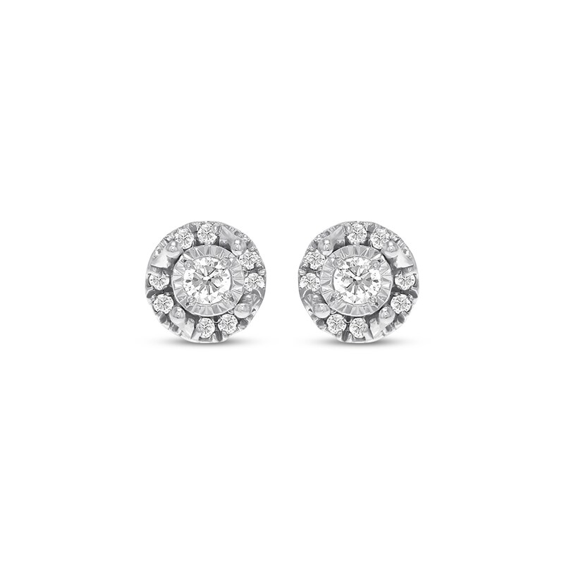 Main Image 2 of Previously Owned Diamond Earrings 1/4 ct tw Round-cut 10K White Gold