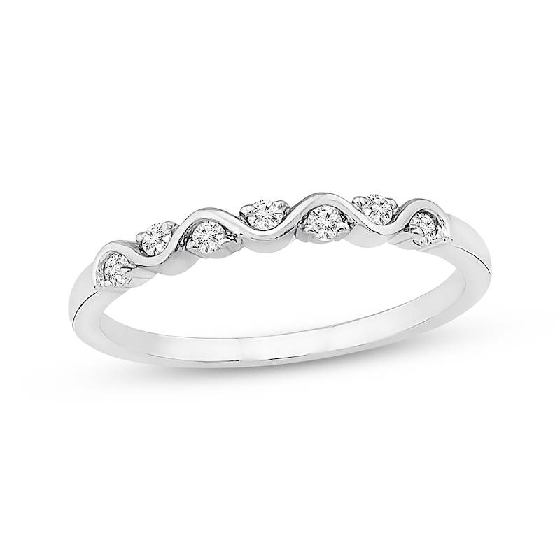 Previously Owned Diamond Anniversary Band 1/15 ct tw Round-Cut 10K White Gold
