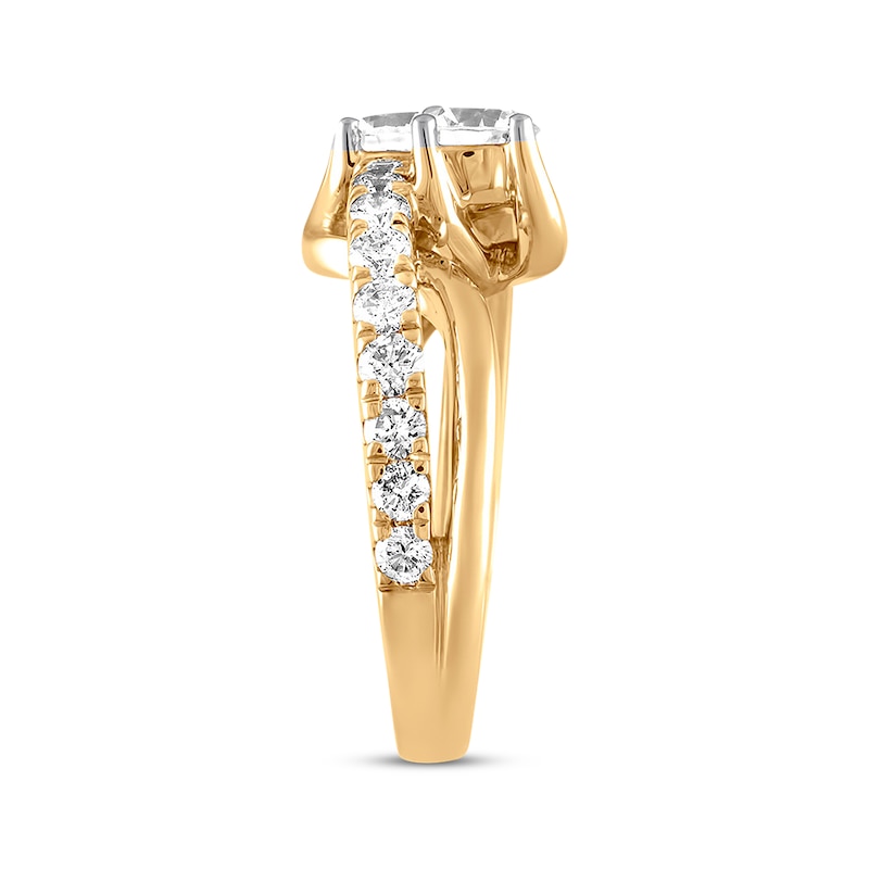 Main Image 2 of Previously Owned Ever Us Two-Stone Anniversary Ring 2 ct tw Round 14K Yellow Gold