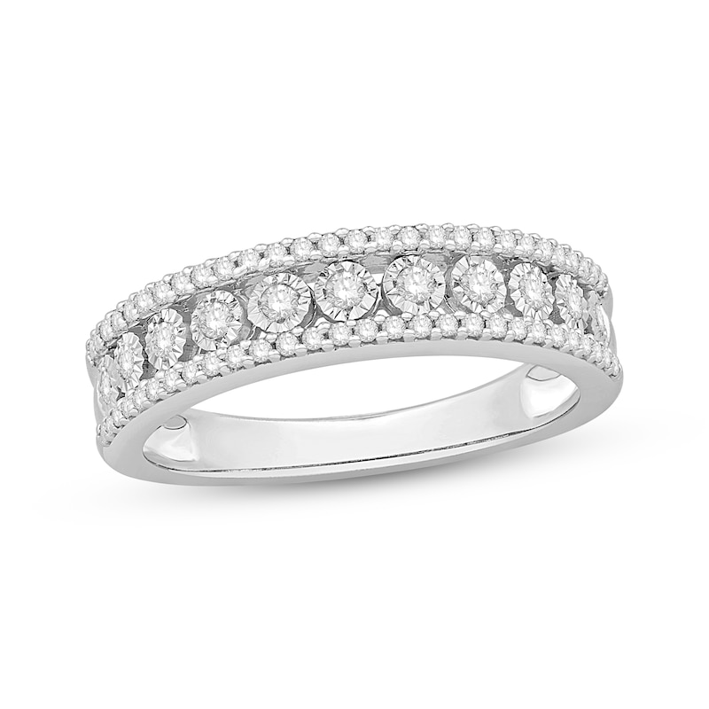 Main Image 1 of Previously Owned Diamond Anniversary Ring 1/3 ct tw Round-cut 10K White Gold
