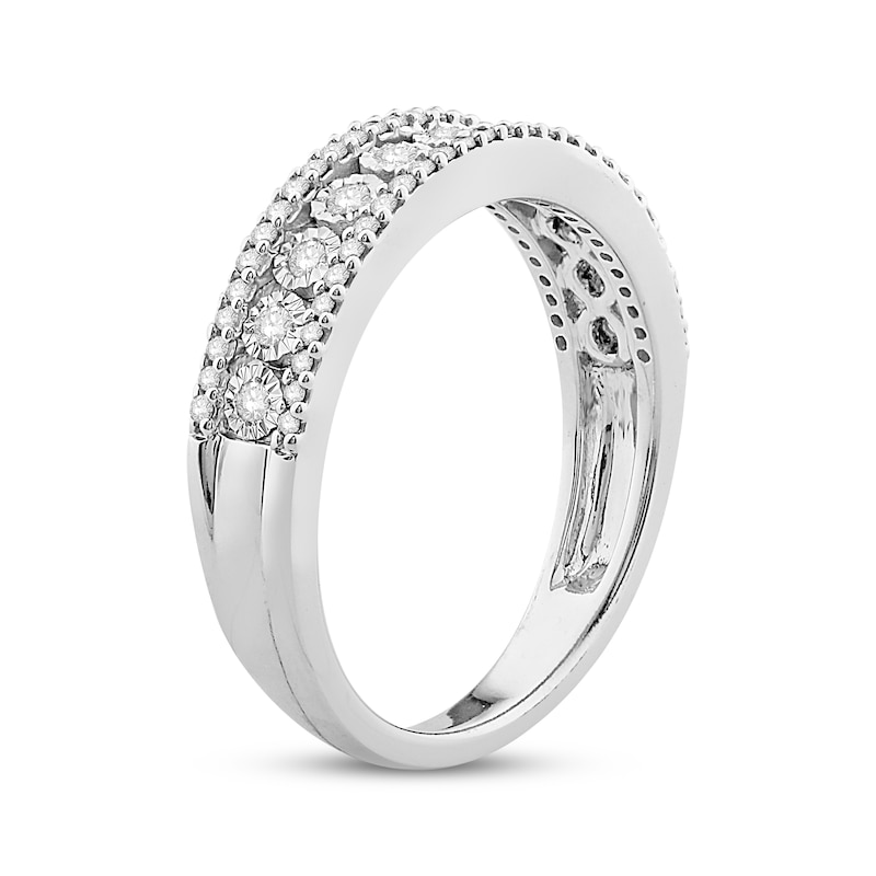 Main Image 2 of Previously Owned Diamond Anniversary Ring 1/3 ct tw Round-cut 10K White Gold