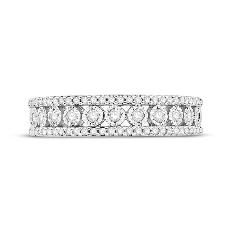 Main Image 3 of Previously Owned Diamond Anniversary Ring 1/3 ct tw Round-cut 10K White Gold