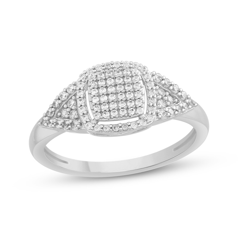Previously Owned Diamond Fashion Ring 1/3 ct tw Round-cut 10K White Gold