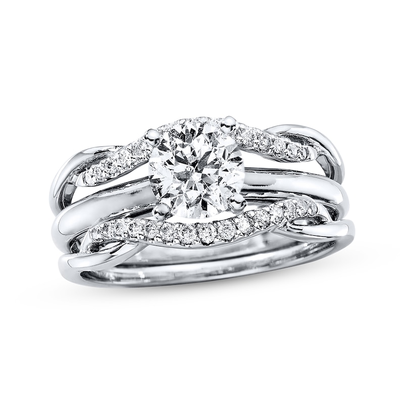 Main Image 4 of Previously Owned Diamond Enhancer Ring 1/5 ct tw Round-cut 14K White Gold