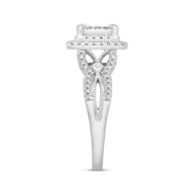 Main Image 2 of Previously Owned Diamond Engagement Ring 5/8 ct tw Princess-cut 10K White Gold