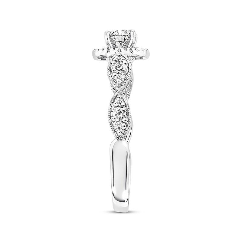 Main Image 2 of Previously Owned Diamond Engagement Ring 7/8 ct tw Round-cut 14K White Gold