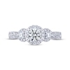 Previously Owned THE LEO Ideal Cut Diamond Three-Stone Engagement Ring 1 ct tw Round-cut 14K White Gold