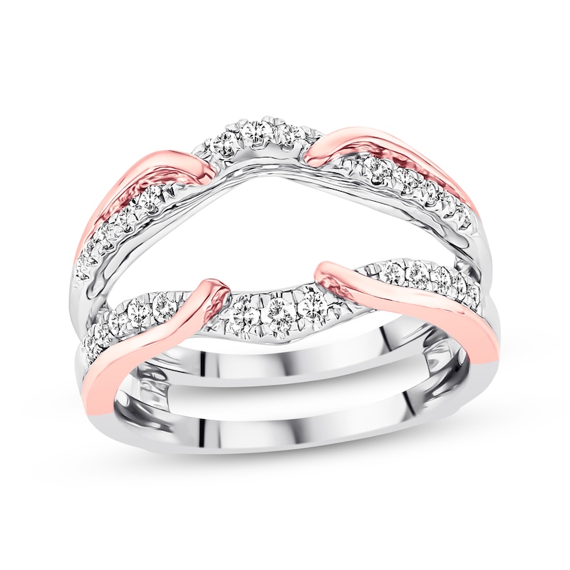 Main Image 1 of Previously Owned Diamond Enhancer Ring 1/3 ct tw Round-cut 14K Two-Tone Gold