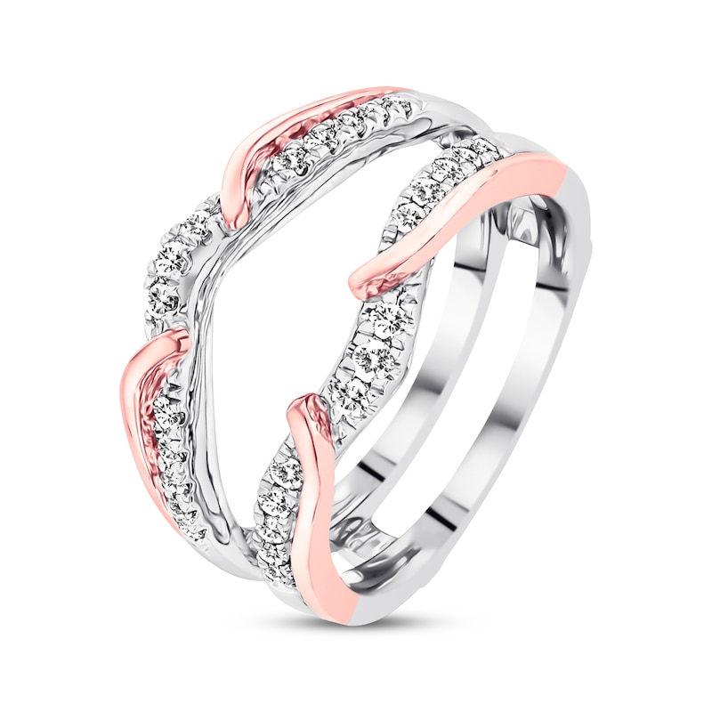 Main Image 2 of Previously Owned Diamond Enhancer Ring 1/3 ct tw Round-cut 14K Two-Tone Gold