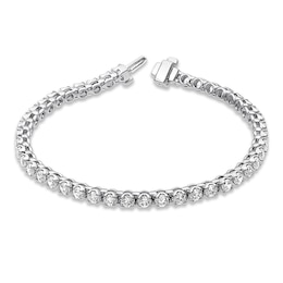 Previously Owned Diamond Bracelet 5 ct tw Round-cut 10K White Gold 7" Length
