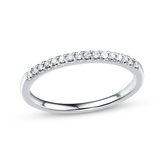 Previously Owned Diamond Wedding Band 1/10 ct tw Round-cut 10K White Gold