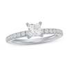 Thumbnail Image 0 of Previously Owned Diamond Engagement Ring 5/8 ct tw Princess/Round-cut 14K White Gold