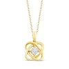 Thumbnail Image 1 of Previously Owned Center of Me Diamond Necklace 1/20 ct tw 10K Yellow Gold 18&quot;