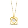 Thumbnail Image 0 of Previously Owned Center of Me Diamond Necklace 1/20 ct tw 10K Yellow Gold 18"