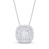 Thumbnail Image 1 of Previously Owned Diamond Necklace 1/2 ct tw Round-cut 10K White Gold 18&quot;