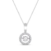 Thumbnail Image 1 of Previously Owned Unstoppable Love Necklace 1/10 ct tw Sterling Silver 19&quot;