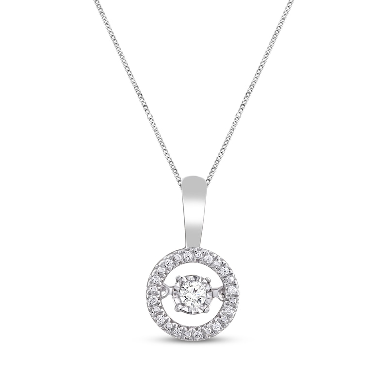 Main Image 1 of Previously Owned Unstoppable Love Necklace 1/10 ct tw Sterling Silver 19&quot;