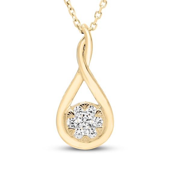 Previously Owned Diamond Necklace 1/5 ct tw 10K Yellow Gold 18"