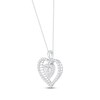 Thumbnail Image 2 of Previously Owned Diamond Heart Necklace 1 ct tw Round-cut 10K White Gold 19&quot;