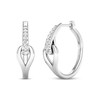 Thumbnail Image 1 of Previously Owned Love + Be Loved Diamond Hoop Earrings 1/6 ct tw Round-cut Sterling Silver