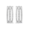 Thumbnail Image 2 of Previously Owned Diamond Hoop Earrings 1/4 ct tw Round-cut 10K White Gold