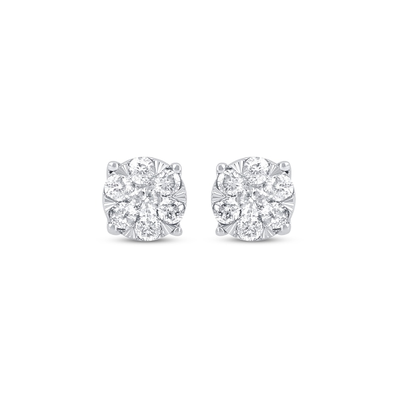 Main Image 2 of Previously Owned Diamond Earrings 1/4 ct tw Round-cut 10K White Gold