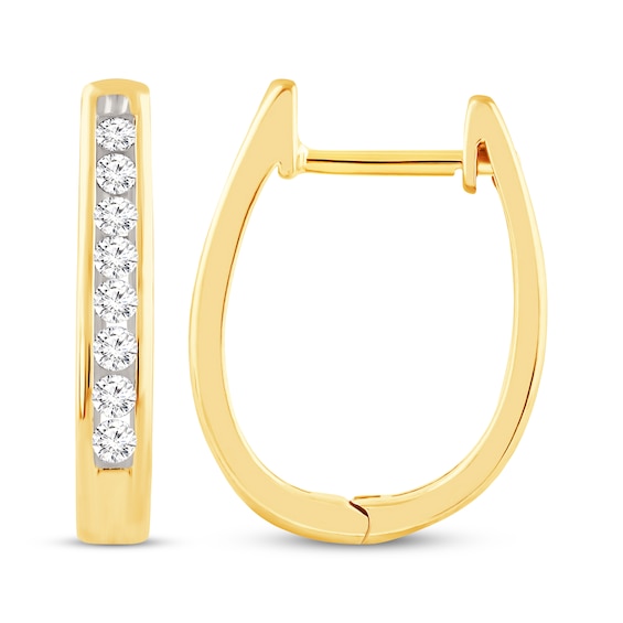 Previously Owned Diamond Hoop Earrings 1/ ct tw 10K Gold
