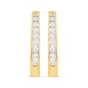 Thumbnail Image 1 of Previously Owned Diamond Hoop Earrings 1/4 ct tw 10K Yellow Gold