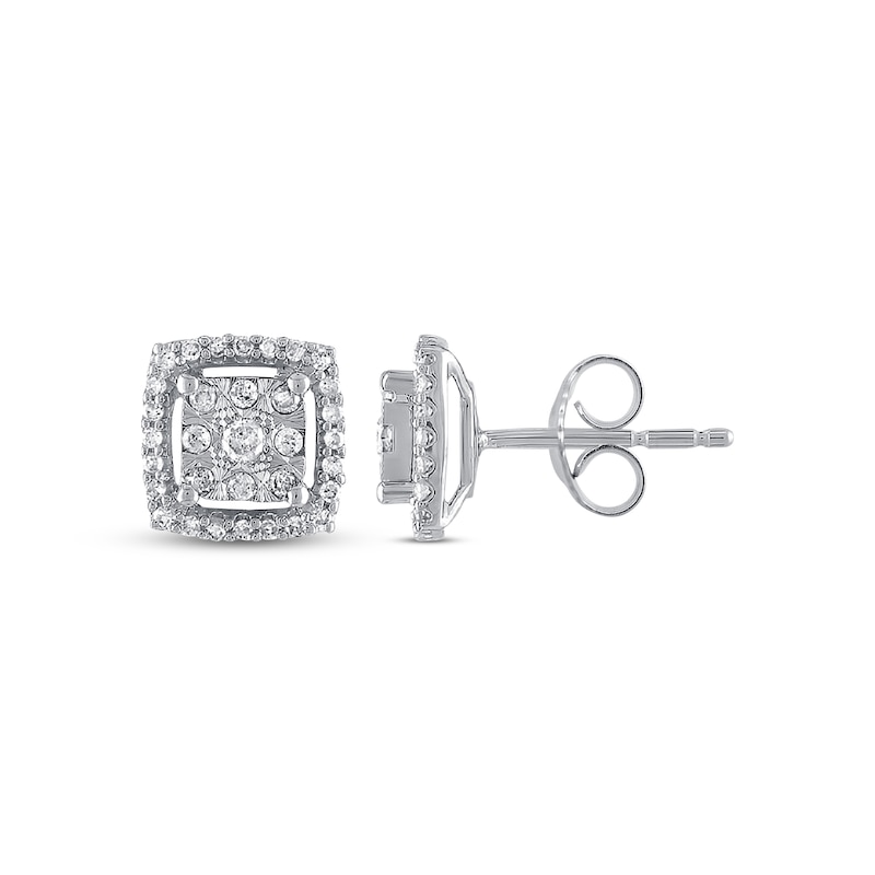 Main Image 1 of Previously Owned Diamond Stud Earrings 1/4 ct tw 10K White Gold