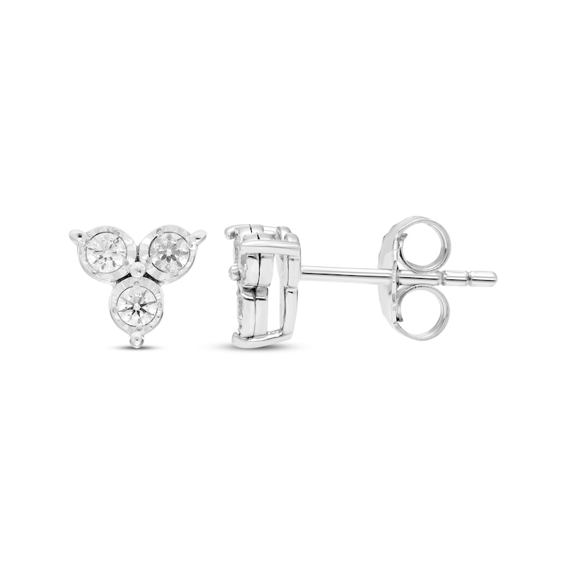 Main Image 3 of Previously Owned Diamond Earrings 1/4 ct tw 10K White Gold
