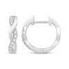 Thumbnail Image 3 of Previously Owned Diamond Twist Hoop Earrings 1/5 ct tw Round-cut Sterling Silver