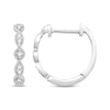 Thumbnail Image 3 of Previously Owned Diamond Twist Hoop Earrings 1/10 ct tw 10K White Gold
