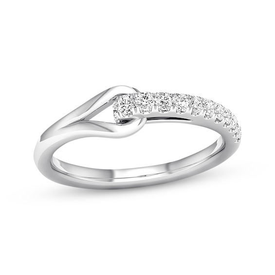 Previously Owned Love + Be Loved Diamond Ring 1/4 ct tw Round Sterling Silver Size 7