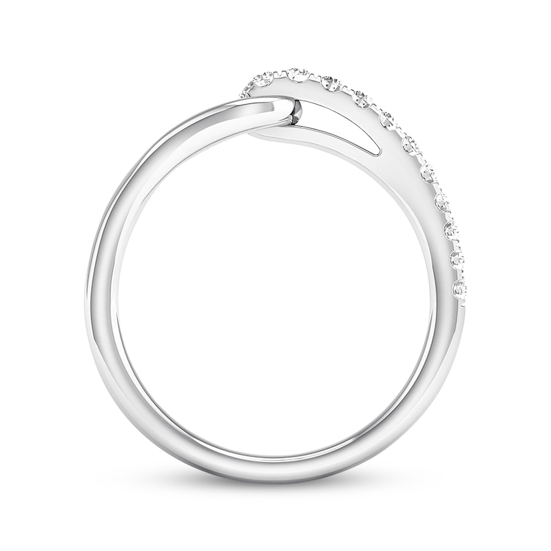 Main Image 3 of Previously Owned Love + Be Loved Diamond Ring 1/4 ct tw Round Sterling Silver - Size 7