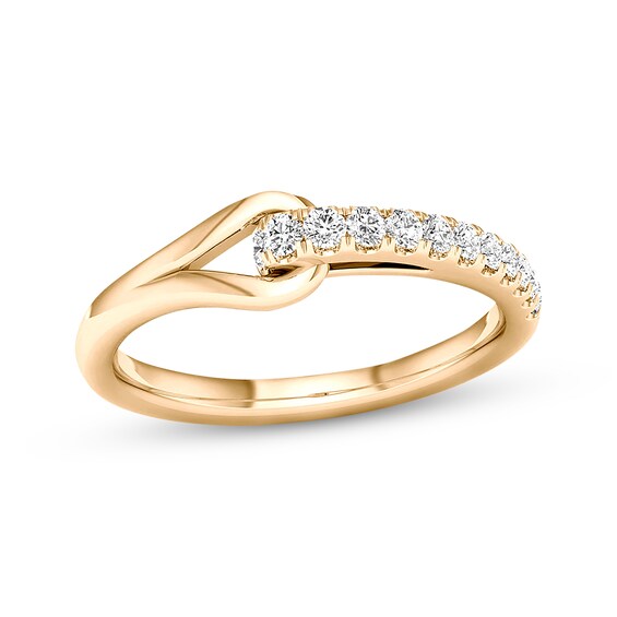 Previously Owned Love + Be Loved Diamond Ring 1/4 ct tw Round 10K Yellow Gold Size 7