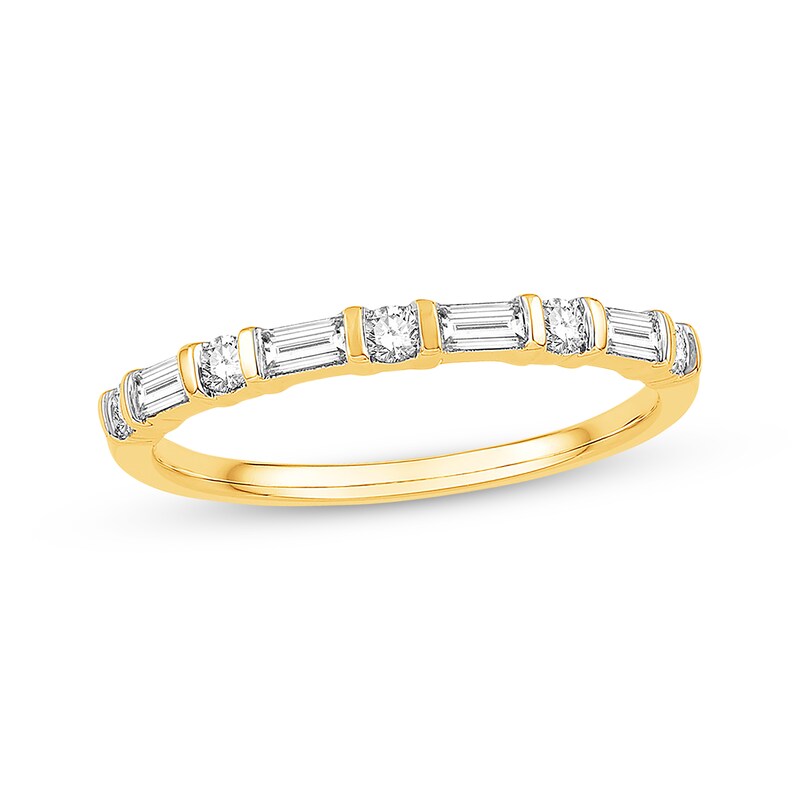 Main Image 1 of Previously Owned Diamond Anniversary Band 1/3 ct tw Baguette & Round-cut 14K Yellow Gold