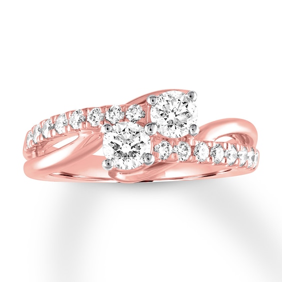 Previously Owned Ever Us Two-Stone Diamond Ring 1 ct tw Round 14K Rose Gold