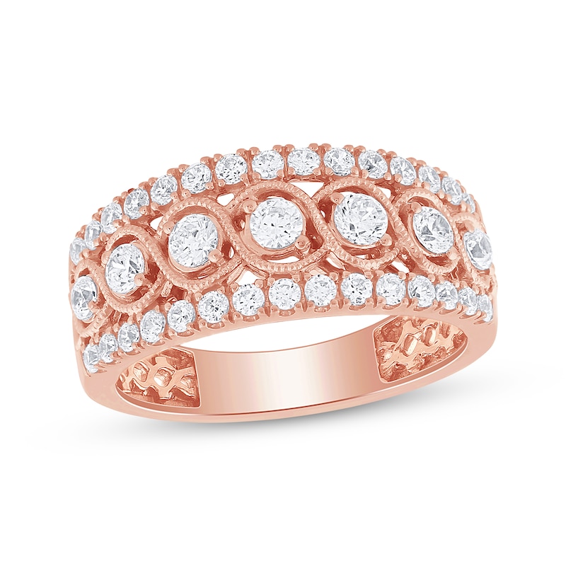 Main Image 1 of Previously Owned Diamond Anniversary Band 1 ct tw Round-Cut 10K Rose Gold
