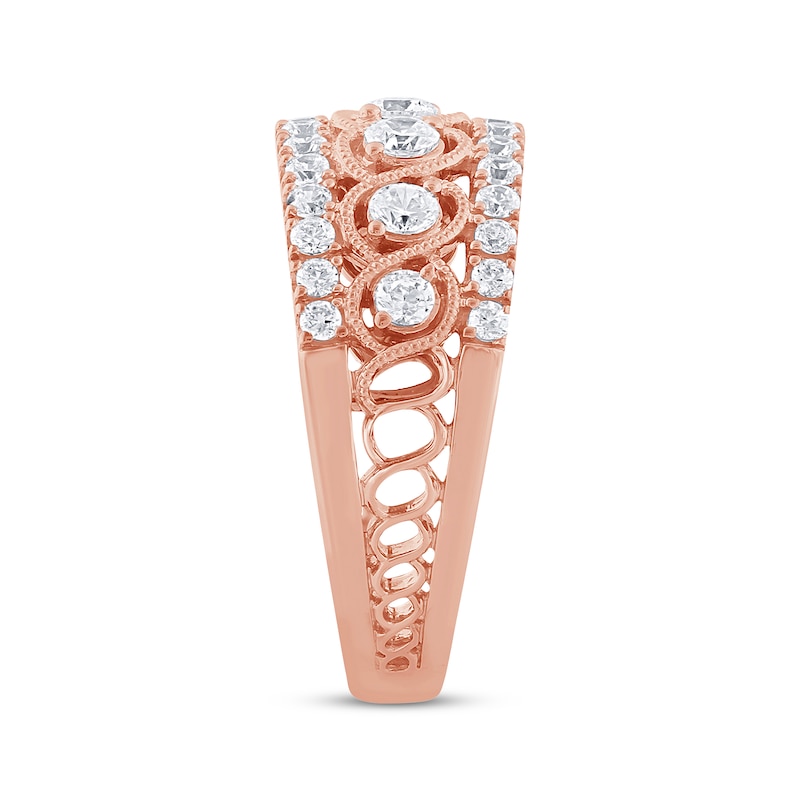 Main Image 2 of Previously Owned Diamond Anniversary Band 1 ct tw Round-Cut 10K Rose Gold
