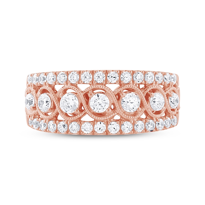Main Image 4 of Previously Owned Diamond Anniversary Band 1 ct tw Round-Cut 10K Rose Gold