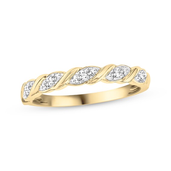 Previously Owned Diamond Anniversary Ring 1/6 ct tw Round-cut 10K Yellow Gold