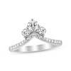 Thumbnail Image 1 of Previously Owned Three-Stone Diamond Ring 1/2 ct tw Round-cut 10K White Gold