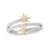 Previously Owned Diamond Star Ring 1/3 ct tw Round-cut Sterling Silver & 10K Yellow Gold