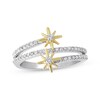 Thumbnail Image 1 of Previously Owned Diamond Star Ring 1/3 ct tw Round-cut Sterling Silver & 10K Yellow Gold