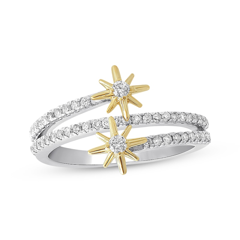 Main Image 1 of Previously Owned Diamond Star Ring 1/3 ct tw Round-cut Sterling Silver & 10K Yellow Gold