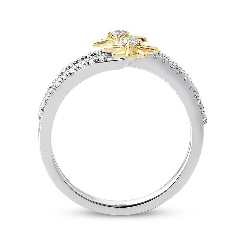 Main Image 2 of Previously Owned Diamond Star Ring 1/3 ct tw Round-cut Sterling Silver & 10K Yellow Gold