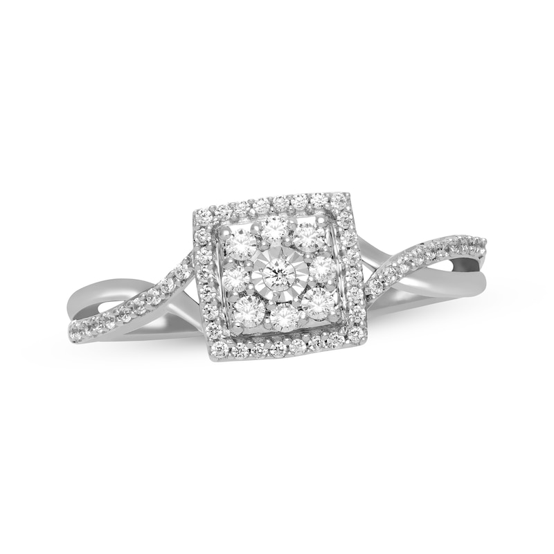 Main Image 1 of Previously Owned Diamond Ring 1/4 ct tw Round-cut 10K White Gold